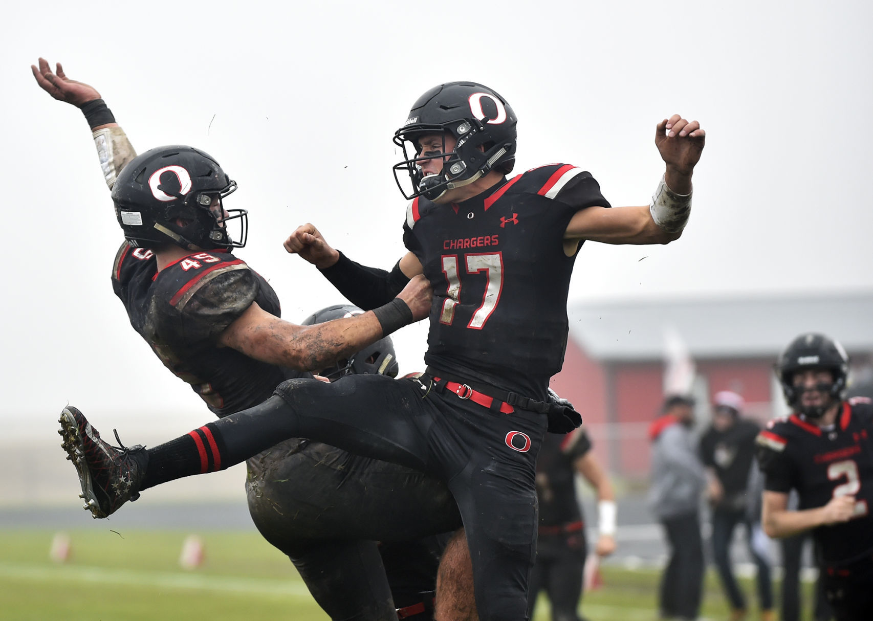 Orion football celebration